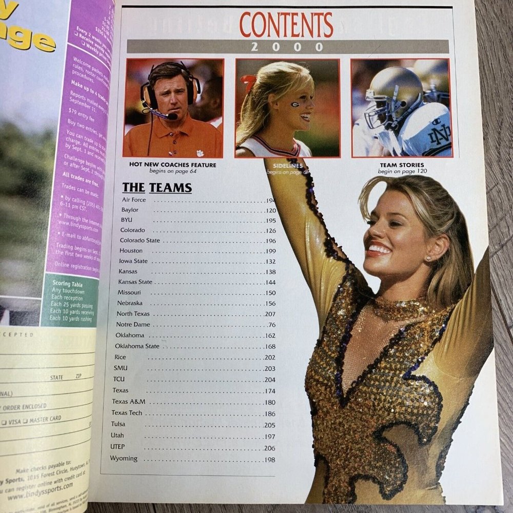 Lindy's Big 12 College Football 2000 Texas Longhorns/A&M Aggies Preview Magazine - Picture 9 of 9